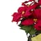 20&#x22; Red Artificial Christmas Poinsettia with Gold Wrapped Pot
